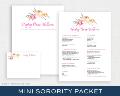 Hayley Floral Resume and Letterhead